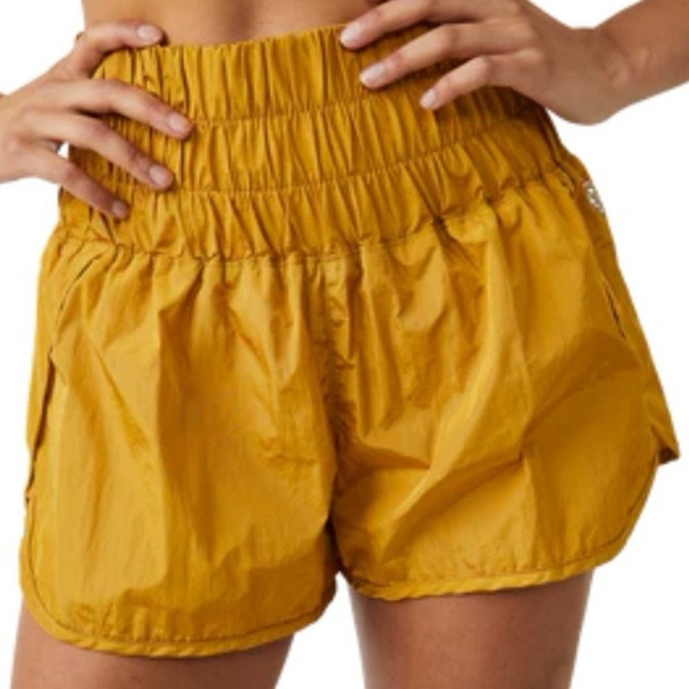 Free People Movement The Way Home Shorts in Honey Mellow Medium - Picture 2 of 12